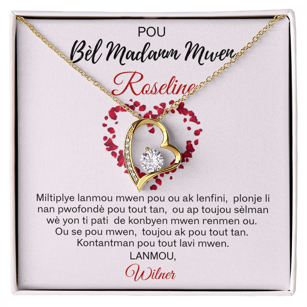 Lanmou San Limit - Kolye Pèsonalize